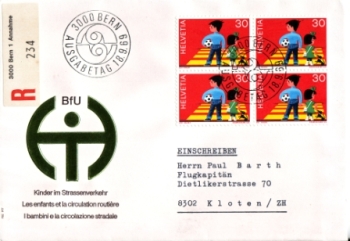 CH FDC 0912 (Viererblock) 1969 09 001 ●